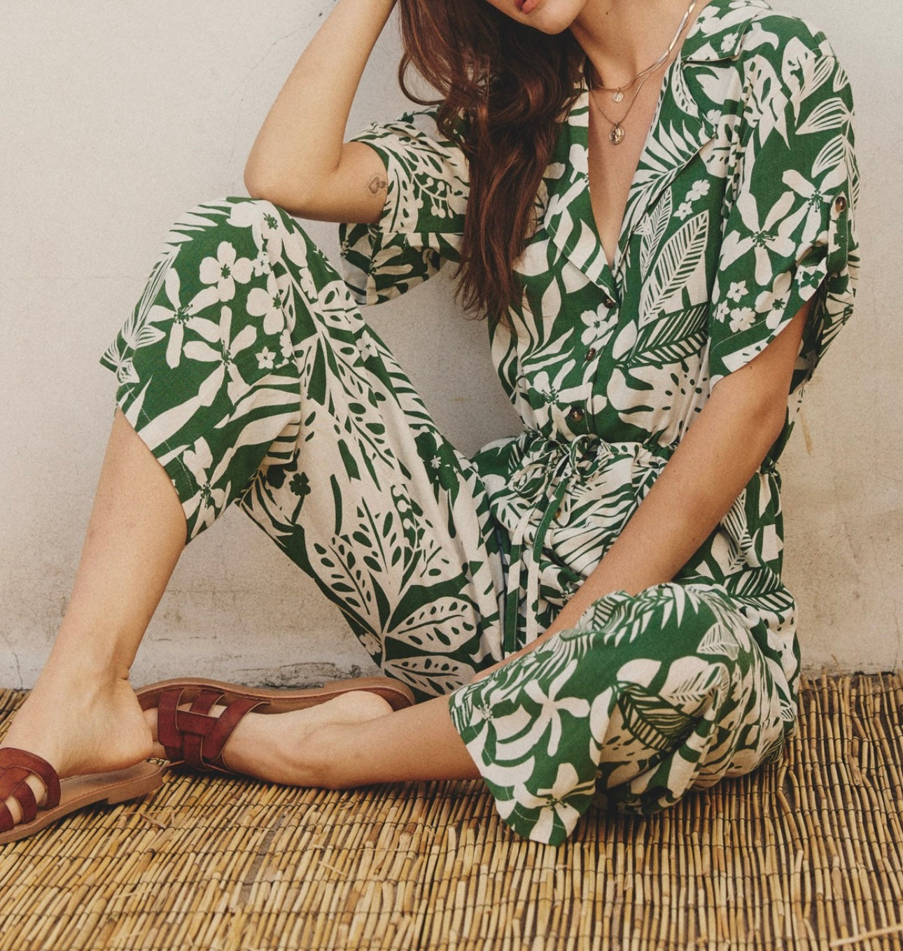 Ibiza Palm Jumpsuit