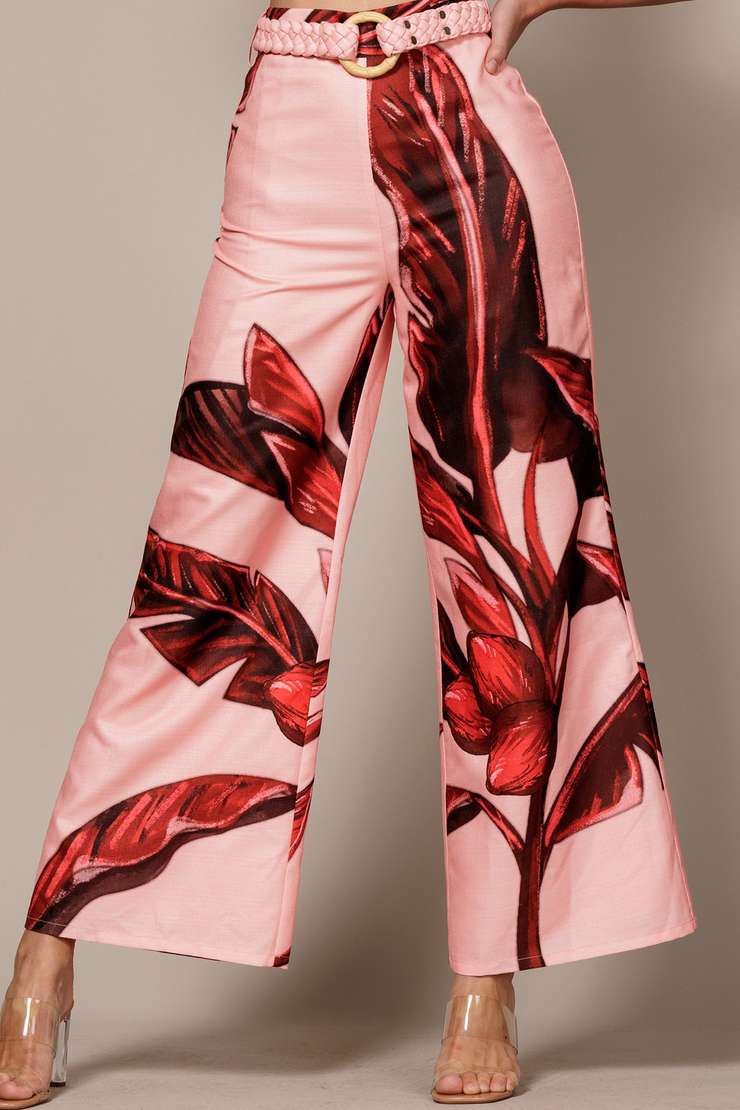 Tropical print pants