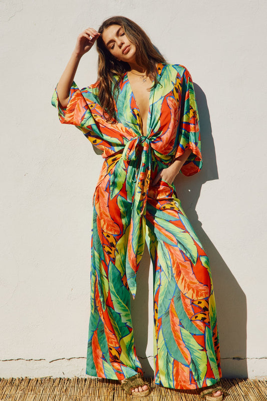 Exotic Escape High Slits Kimono Duster